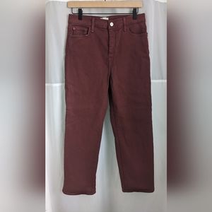 Hudson Jeans Noa highrise straight crop in Rosewood